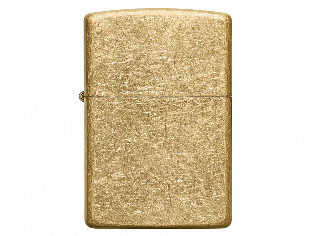 Зажигалка ZIPPO Classic с покрытием Tumbled Brass с логотипом в Новосибирске заказать по выгодной цене в кибермаркете AvroraStore