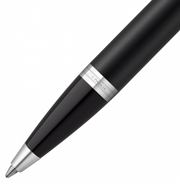 Ручка шариковая Parker IM Essential Muted Black CT, черная с логотипом в Новосибирске заказать по выгодной цене в кибермаркете AvroraStore