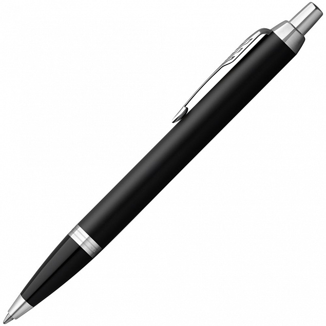 Ручка шариковая Parker IM Essential Muted Black CT, черная с логотипом в Новосибирске заказать по выгодной цене в кибермаркете AvroraStore