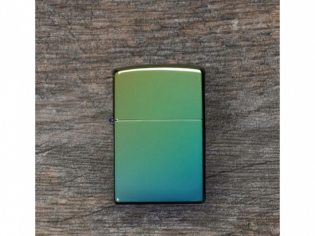 Зажигалка ZIPPO Classic с покрытием High Polish Teal с логотипом в Новосибирске заказать по выгодной цене в кибермаркете AvroraStore