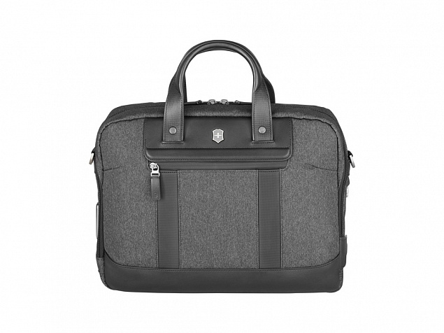 Портфель VICTORINOX Architecture Urban2 15 Briefcase 15'', серый, полиэстер/кожа, 42x13x31 см, 16 л с логотипом в Новосибирске заказать по выгодной цене в кибермаркете AvroraStore