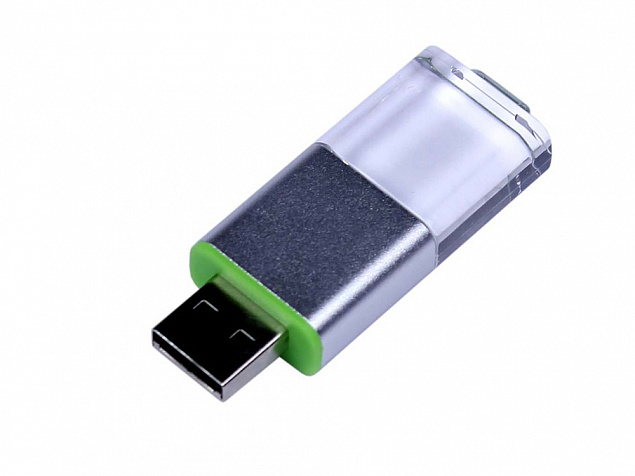 USB 2.0- флешка промо на 64 Гб прямоугольной формы, выдвижной механизм с логотипом в Новосибирске заказать по выгодной цене в кибермаркете AvroraStore