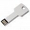 USB flash-карта KEY (16Гб), серебристая, 5,7х2,4х0,3 см, металл с логотипом в Новосибирске заказать по выгодной цене в кибермаркете AvroraStore