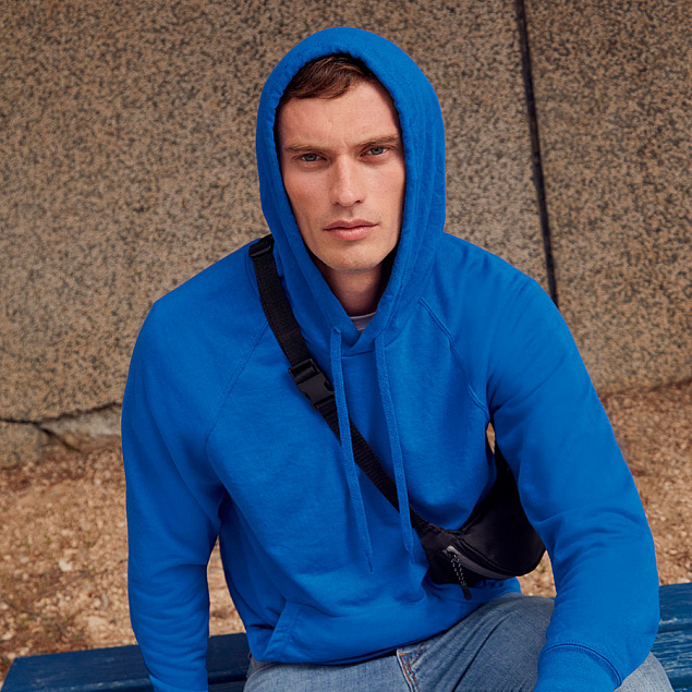 Толстовка без начеса LIGHTWEIGHT HOODED SWEAT 240 с логотипом в Новосибирске заказать по выгодной цене в кибермаркете AvroraStore