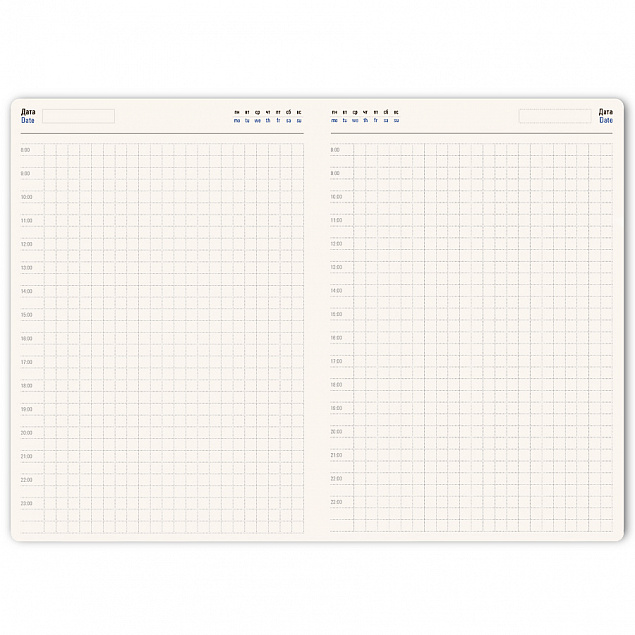 Ежедневник недатированный Softie, А5, темно-синий, блок в клетку, темно-синий обрез с логотипом в Новосибирске заказать по выгодной цене в кибермаркете AvroraStore