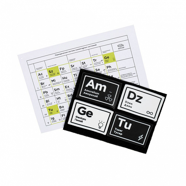 Комплект из 4 шевронов «Химия состояний» с логотипом в Новосибирске заказать по выгодной цене в кибермаркете AvroraStore