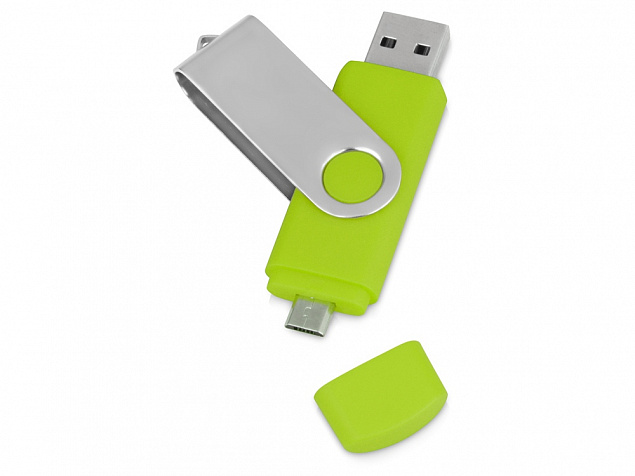 USB/micro USB-флешка на 16 Гб «Квебек OTG» с логотипом в Новосибирске заказать по выгодной цене в кибермаркете AvroraStore