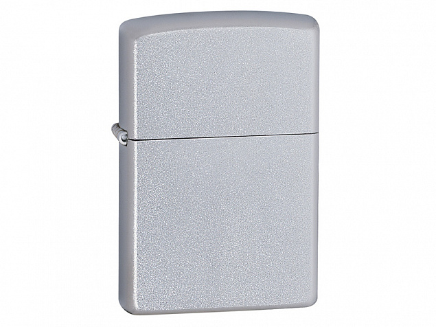 Зажигалка ZIPPO Classic с покрытием Satin Chrome™ с логотипом в Новосибирске заказать по выгодной цене в кибермаркете AvroraStore