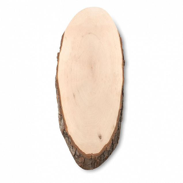 Oval wooden board with bark с логотипом в Новосибирске заказать по выгодной цене в кибермаркете AvroraStore