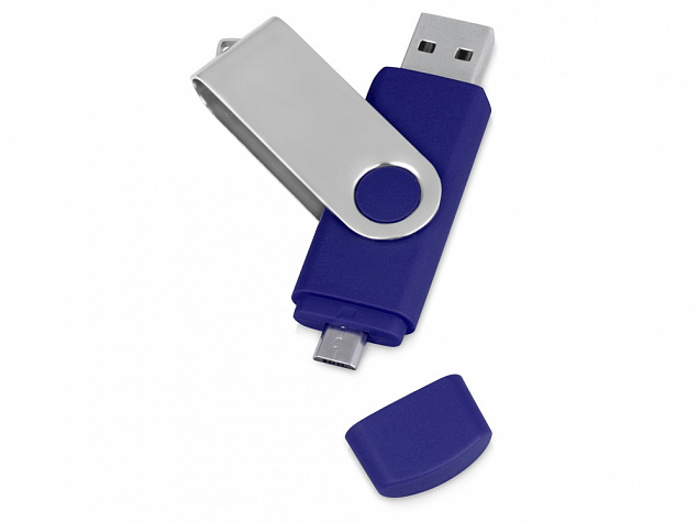 USB/micro USB-флешка на 16 Гб «Квебек OTG» с логотипом в Новосибирске заказать по выгодной цене в кибермаркете AvroraStore