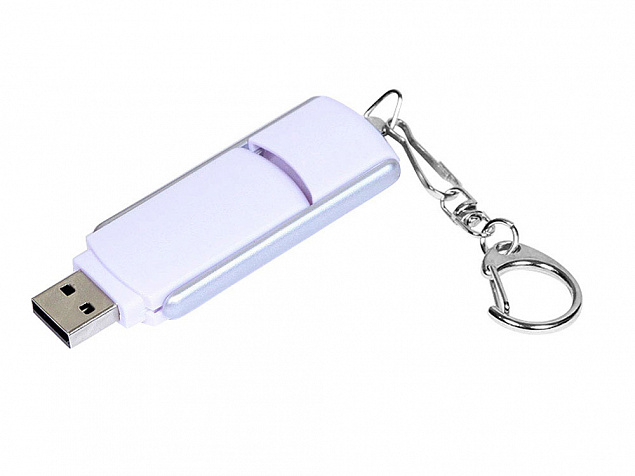 USB 3.0- флешка промо на 64 Гб с прямоугольной формы с выдвижным механизмом с логотипом в Новосибирске заказать по выгодной цене в кибермаркете AvroraStore