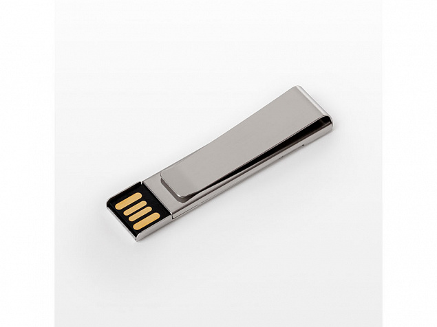 USB 2.0- флешка на 16 Гб «Зажим» с логотипом в Новосибирске заказать по выгодной цене в кибермаркете AvroraStore