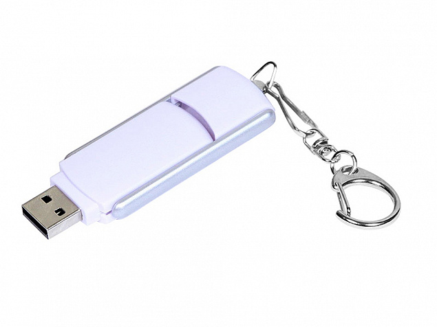 USB 2.0- флешка промо на 16 Гб с прямоугольной формы с выдвижным механизмом с логотипом в Новосибирске заказать по выгодной цене в кибермаркете AvroraStore