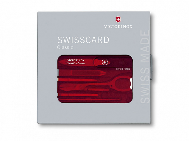 Швейцарская карточка «SwissCard Classic», 10 функций с логотипом в Новосибирске заказать по выгодной цене в кибермаркете AvroraStore