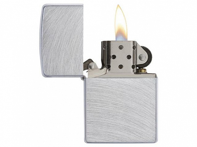 Зажигалка ZIPPO Classic с покрытием Chrome Arch с логотипом в Новосибирске заказать по выгодной цене в кибермаркете AvroraStore