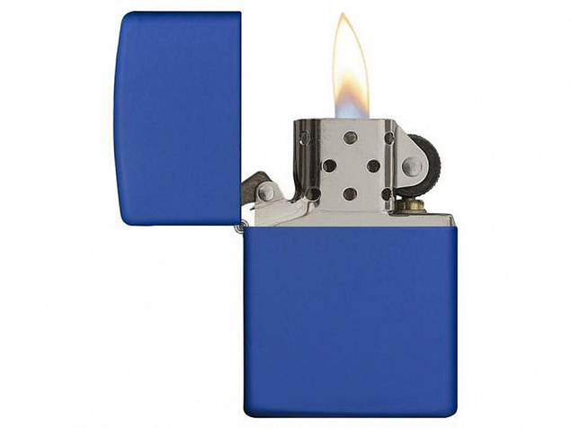 Зажигалка ZIPPO Classic с покрытием Royal Blue Matte с логотипом в Новосибирске заказать по выгодной цене в кибермаркете AvroraStore