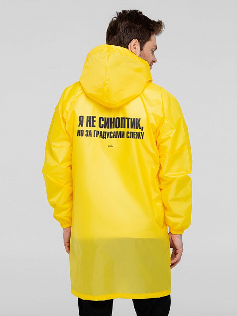 Дождевик «Я не синоптик», желтый с логотипом в Новосибирске заказать по выгодной цене в кибермаркете AvroraStore