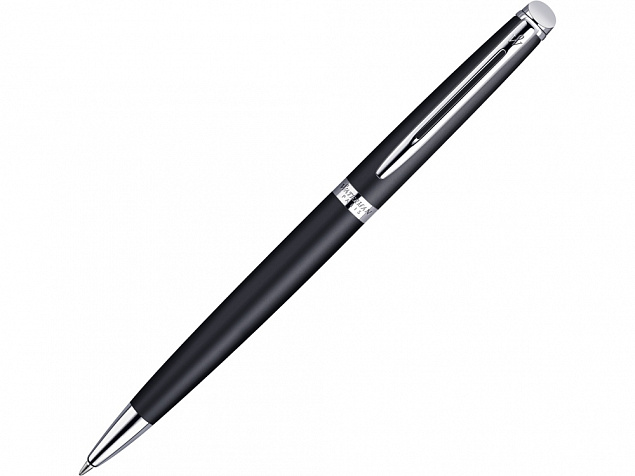 Ручка шариковая Waterman Hemisphere Matt Black CT M, черный матовый/серебристый с логотипом в Новосибирске заказать по выгодной цене в кибермаркете AvroraStore