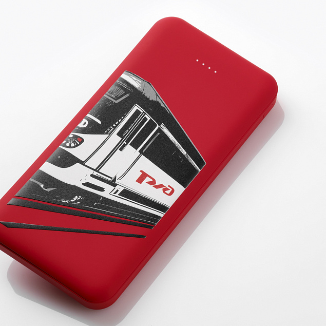 Внешний аккумулятор, Elari Plus, 10000 mAh, красный с логотипом в Новосибирске заказать по выгодной цене в кибермаркете AvroraStore