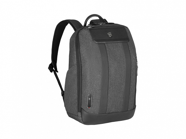 Рюкзак VICTORINOX Architecture Urban2 City Backpack 14'', серый, полиэстер / кожа, 30x19x42 см, 17 л с логотипом в Новосибирске заказать по выгодной цене в кибермаркете AvroraStore