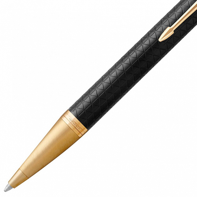 Ручка шариковая Parker IM Premium Black/Gold GT с логотипом в Новосибирске заказать по выгодной цене в кибермаркете AvroraStore