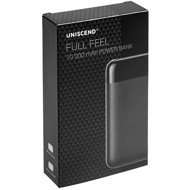 Внешний аккумулятор Uniscend Full Feel 10000 mAh с индикатором заряда, белый с логотипом в Новосибирске заказать по выгодной цене в кибермаркете AvroraStore