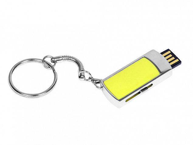 USB 2.0- флешка на 8 Гб с выдвижным механизмом и мини чипом с логотипом в Новосибирске заказать по выгодной цене в кибермаркете AvroraStore