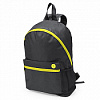 Рюкзак "Town", черный с желтыми молниями, 28х38х12 см, полиэстер 600D