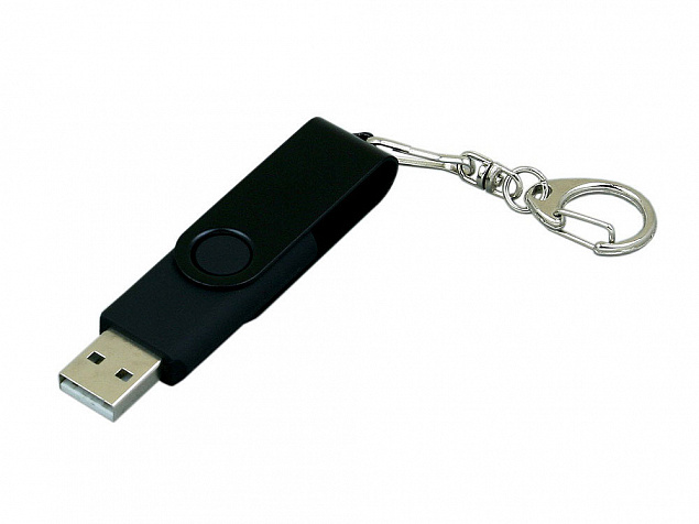 USB 3.0- флешка промо на 128 Гб с поворотным механизмом и однотонным металлическим клипом с логотипом в Новосибирске заказать по выгодной цене в кибермаркете AvroraStore