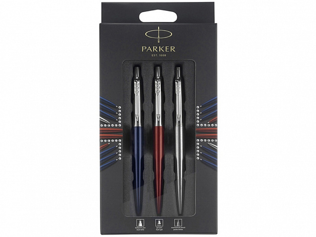 Набор Parker Jotter London Trio: ручка гелевая, ручка шариковая. карандаш с логотипом в Новосибирске заказать по выгодной цене в кибермаркете AvroraStore