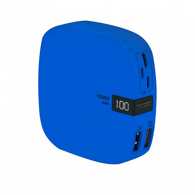 Внешний аккумулятор Revil 10000 mAh - Синий HH с логотипом в Новосибирске заказать по выгодной цене в кибермаркете AvroraStore