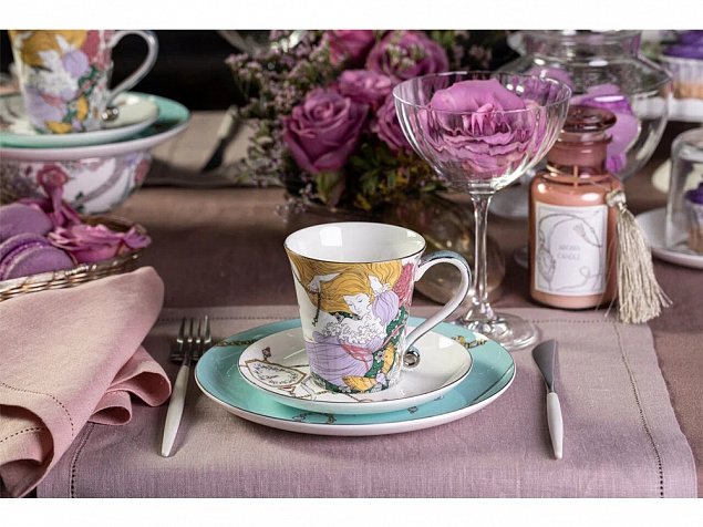 Набор чашка и блюдце «TEA SET ALICE» с логотипом в Новосибирске заказать по выгодной цене в кибермаркете AvroraStore