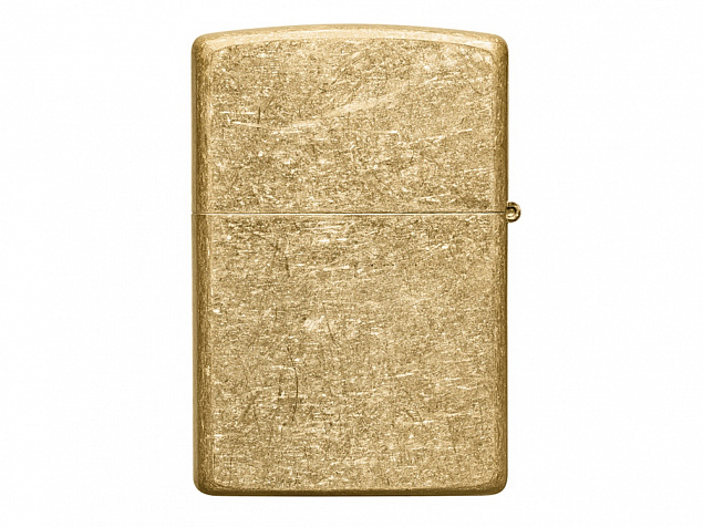 Зажигалка ZIPPO Classic с покрытием Tumbled Brass с логотипом в Новосибирске заказать по выгодной цене в кибермаркете AvroraStore