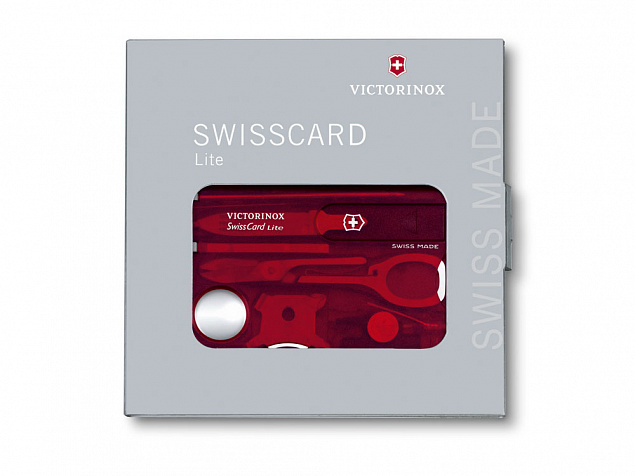 Швейцарская карточка «SwissCard Lite», 13 функций с логотипом в Новосибирске заказать по выгодной цене в кибермаркете AvroraStore