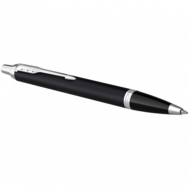 Ручка шариковая Parker IM Essential Muted Black CT, черная с логотипом в Новосибирске заказать по выгодной цене в кибермаркете AvroraStore