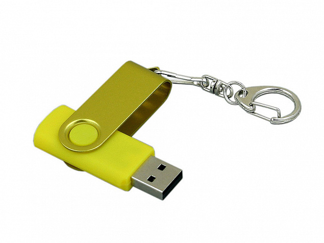 USB 3.0- флешка промо на 64 Гб с поворотным механизмом и однотонным металлическим клипом с логотипом в Новосибирске заказать по выгодной цене в кибермаркете AvroraStore