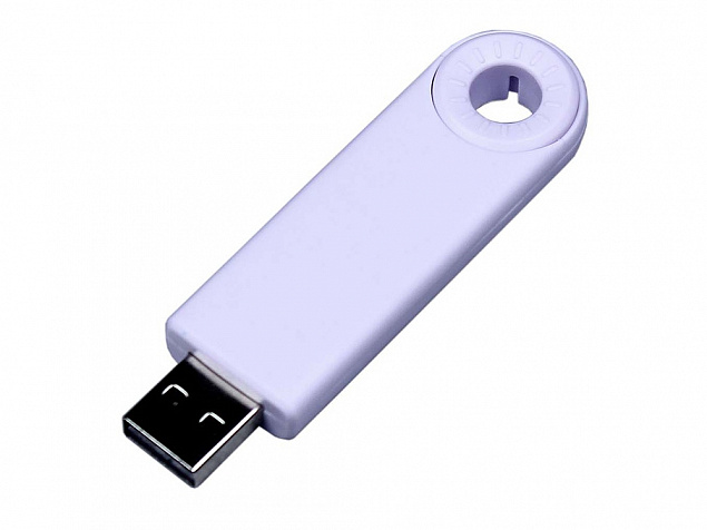 USB 2.0- флешка промо на 64 Гб прямоугольной формы, выдвижной механизм с логотипом в Новосибирске заказать по выгодной цене в кибермаркете AvroraStore