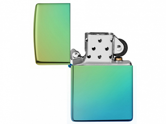 Зажигалка ZIPPO Classic с покрытием High Polish Teal с логотипом в Новосибирске заказать по выгодной цене в кибермаркете AvroraStore