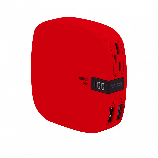 Внешний аккумулятор Revil 10000 mAh - Красный PP с логотипом в Новосибирске заказать по выгодной цене в кибермаркете AvroraStore