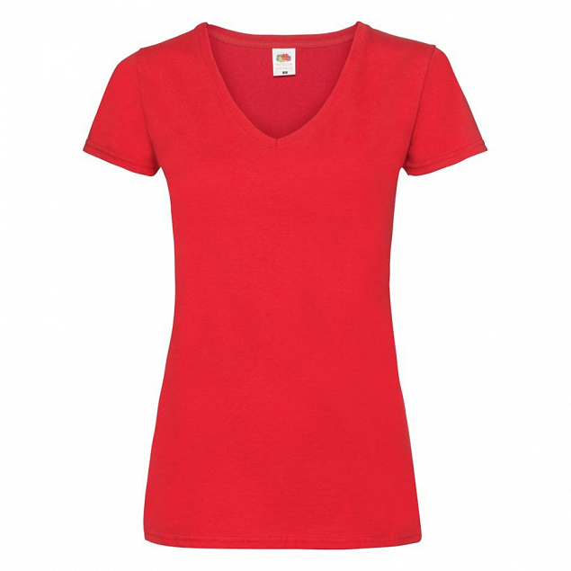 Футболка женская LADY FIT V-NECK T 210 с логотипом в Новосибирске заказать по выгодной цене в кибермаркете AvroraStore