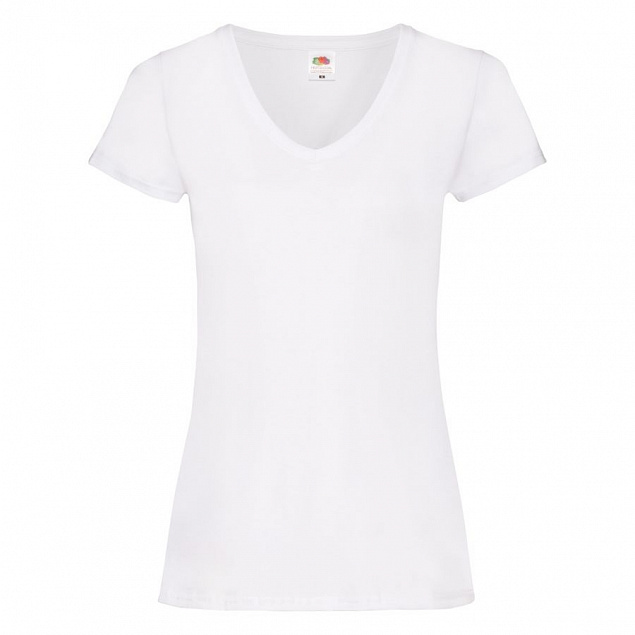 Футболка женская "Lady-Fit V-Neck T" с логотипом в Новосибирске заказать по выгодной цене в кибермаркете AvroraStore