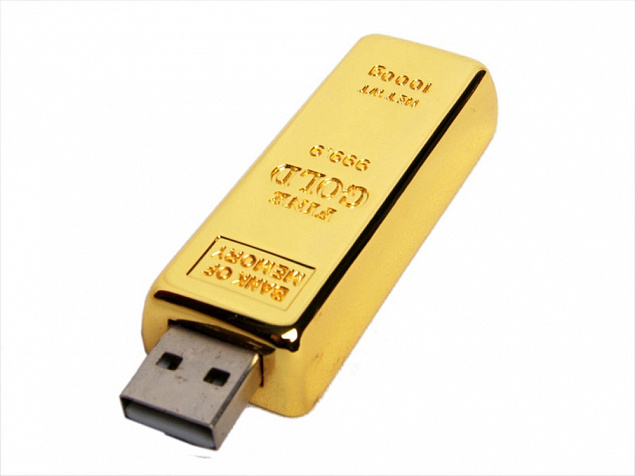 USB 3.0- флешка на 64 Гб в виде слитка золота с логотипом в Новосибирске заказать по выгодной цене в кибермаркете AvroraStore