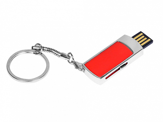 USB 2.0- флешка на 8 Гб с выдвижным механизмом и мини чипом с логотипом в Новосибирске заказать по выгодной цене в кибермаркете AvroraStore