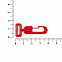 Застежка-карабин Сarabine, S, красный с логотипом в Новосибирске заказать по выгодной цене в кибермаркете AvroraStore