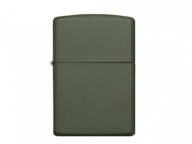 Зажигалка ZIPPO Classic с покрытием Green Matte с логотипом в Новосибирске заказать по выгодной цене в кибермаркете AvroraStore