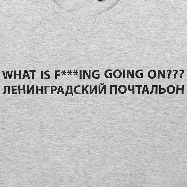 Футболка «Ленинградский почтальон», серый меланж с логотипом в Новосибирске заказать по выгодной цене в кибермаркете AvroraStore