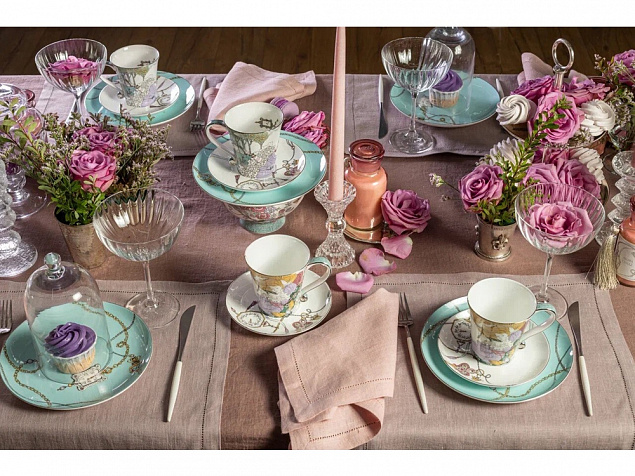 Набор чашка и блюдце «TEA SET ALICE» с логотипом в Новосибирске заказать по выгодной цене в кибермаркете AvroraStore