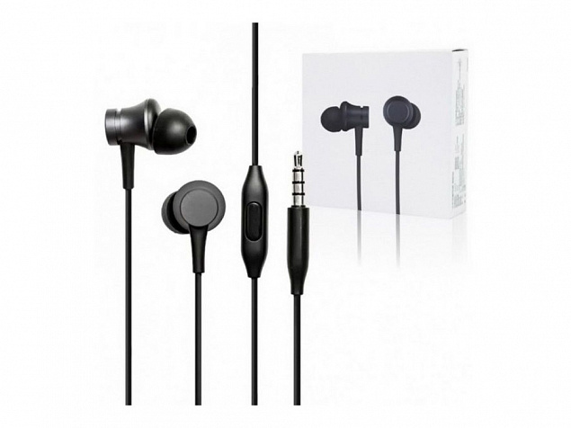 Наушники Mi In-Ear Headphones Basic Black HSEJ03JY (ZBW4354TY) с логотипом в Новосибирске заказать по выгодной цене в кибермаркете AvroraStore