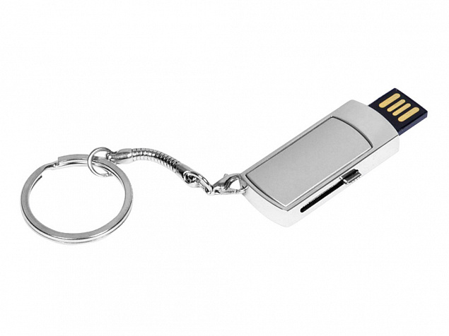 USB 2.0- флешка на 8 Гб с выдвижным механизмом и мини чипом с логотипом в Новосибирске заказать по выгодной цене в кибермаркете AvroraStore