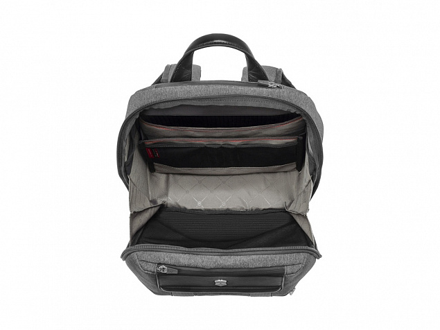 Рюкзак VICTORINOX Architecture Urban2 City Backpack 14'', серый, полиэстер / кожа, 30x19x42 см, 17 л с логотипом в Новосибирске заказать по выгодной цене в кибермаркете AvroraStore